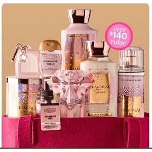 Bath And Body Works Iconic Gift Set, 9 Piece Set, Champagne Toast Set All New